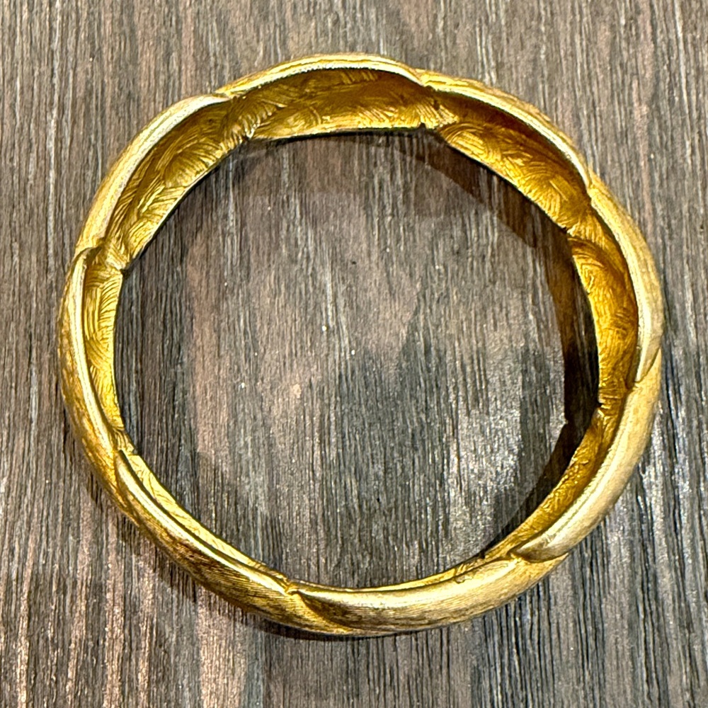 Givenchy Vintage Gold Plated Twisted Bangle